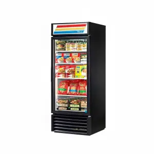 True GDM-26F-HC~TSL01 BLK/LH 30" One Section Display Freezer w/ Swing Door - Bottom Mount Compressor, Black, 115v