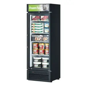 Turbo Air TGF-15SD-N 26 3/8" One Section Display Freezer w/ Swing Door - Bottom Mount Compressor, Black, 115v