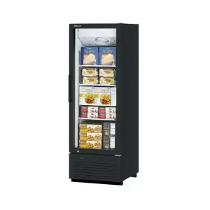 Turbo Air TGF-23SDHB-N 27” One Section Display Freezer w/ Swing Doors – Bottom Mount Compressor, Black, 115v