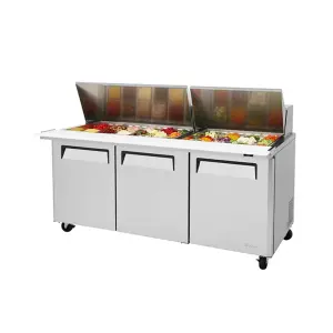 Turbo Air MST-72-30-N 73" M3 Series Mega Top Sandwich/Salad Prep Table w/ Refrigerated Base, 115v