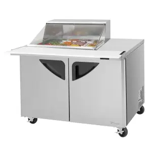 Turbo Air TST-48SD-12M-N-CL 48 1/4" Super Deluxe Mega Top Sandwich/Salad Prep Table w/ Refrigerated Base, 115v