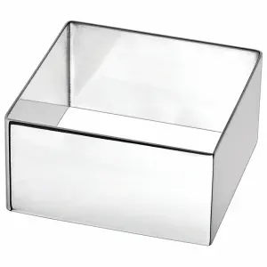 Winco SPM-275S Square Pastry Mold - 2 3/4" x 2 3/4", Stainless