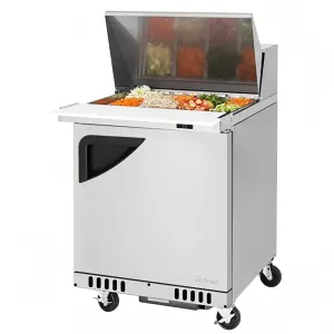 Turbo Air TST-28SD-12-FB-N 27 1/2" Super Deluxe Mega Top Sandwich/Salad Prep Table w/ Refrigerated Base, 115v