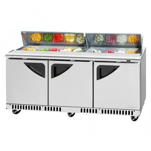Turbo Air TST-72SD-FB-N 72 5/8" Super Deluxe Sandwich/Salad Prep Table w/ Refrigerated Base, 115v