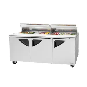 Turbo Air TST-72SD-N-CL 72 5/8" Super Deluxe Sandwich/Salad Prep Table w/ Refrigerated Base, 115v
