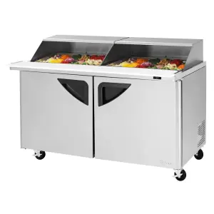 Turbo Air TST-60SD-24-N-SL 60 1/4" Super Deluxe Mega Top Sandwich/Salad Prep Table w/ Refrigerated Base, 115v