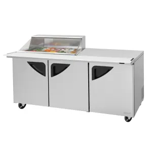 Turbo Air TST-72SD-15M-N-CL 72 5/8" Super Deluxe Mega Top Sandwich/Salad Prep Table w/ Refrigerated Base, 115v