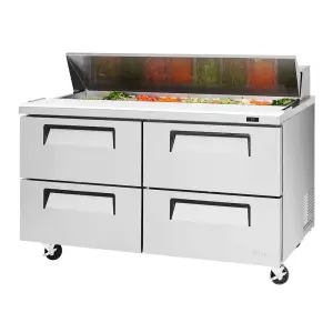 Turbo Air TST-60SD-D4-N 60 1/4" Super Deluxe Sandwich/Salad Prep Table w/ Refrigerated Base, 115v