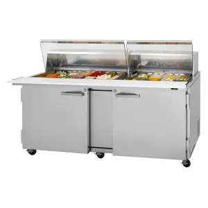 Turbo Air PST-72-30-N-CL 72 5/8" PRO Series Mega Top Sandwich/Salad Prep Table w/ Refrigerated Base, 115v