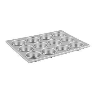 Winco AMF-12 12 Compartment Muffin Pan, Aluminum