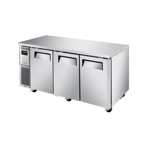 Turbo Air JURF-72-N 70 7/8" W Undercounter Refrigerator/Freezer Combo w/ (3) Sections & (3) Doors, 115v