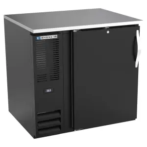 Beverage-Air BB36HC-F-B 36" Bar Refrigerator - 1 Swinging Solid Door, Black, 115v
