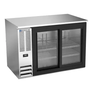 Beverage-Air BB48HC-GS-S 48" Bar Refrigerator - 2 Sliding Glass Doors, Stainless, 115v