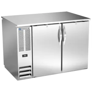 Beverage-Air BB48HC-PT-S 48" Bar Refrigerator - 4 Swinging Solid Doors, Stainless, 115v