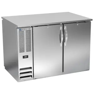 Beverage-Air BB48HC-F-PT-S 48" Bar Refrigerator - 4 Swinging Solid Doors, Stainless, 115v