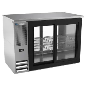 Beverage-Air BBN48HC-F-GS-PT-S 48" Pass Thru Bar Refrigerator - 4 Sliding Glass Doors, Stainless, 115v