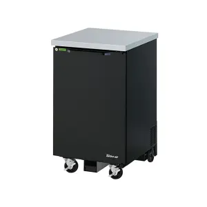 Turbo Air TBB-1SBD-N6 23 5/8" Bar Refrigerator - 1 Swinging Solid Doors, Black, 115v