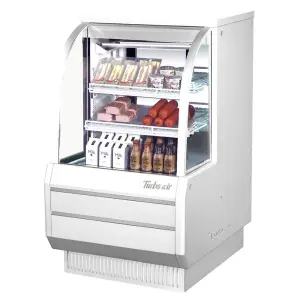 Turbo Air TCDD-36H-W-N 36-1/2" Full Service Deli Case w/ Curved Glass - (3) Levels, 115v