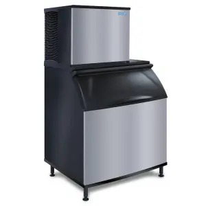 Koolaire KDT1000W/K970 835 lb KDT Series Full Cube Ice Machine w/ Bin - 882 lb Storage, Water Cooled, 208-230v