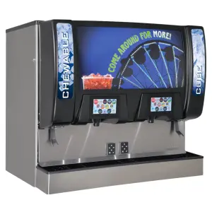 Lancer Countertop Cube Ice & Soft Drink Dispenser - 312 lb Storage, Cup Fill, 115v