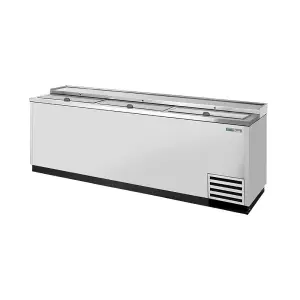 True TD-95-38-S-HC 95" Forced Air Bottle Cooler - Holds (900) 12 oz Bottles, Lid Locks, 115v