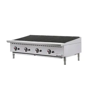 Winco NGCB-48R 48" Gas Charbroiler w/ Cast Iron Grates, Natural Gas, Convertible