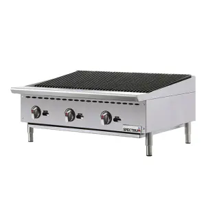 Winco NGCB-36R 36" Gas Charbroiler w/ Cast Iron Grates, Natural Gas, Convertible