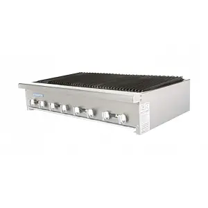 Turbo Air TARB-48 48" Countertop Charbroiler w/ Cast Iron Burners, Convertible