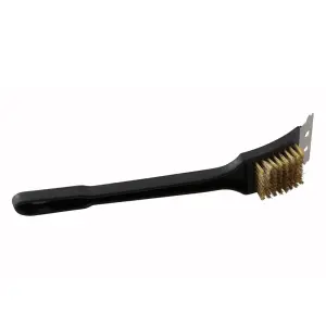 Winco BR-12 12" Grill BBQ Brush w/ Brass Wire Bristles