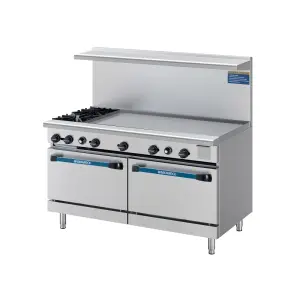 Turbo Air TARG-2B48G 60” 2 Burner Gas Range w/ Griddle & (2) Standard Ovens, Natural Gas