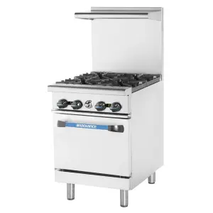 Turbo Air TAR-4 24" 4 Burner Gas Range w/ Standard Oven, Natural Gas