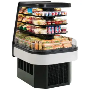 Federal Industries ECSS60SC 60" Black Air Curtain End Cap Merchandiser