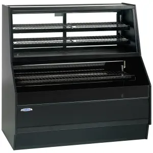 Federal Industries ESSRC-5952 Elements 59" Black Air Curtain Merchandiser with Convertible Top
