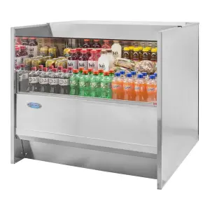 Federal Industries UCRSL7233S Slim-Line 72" Black Square Horizontal Refrigerated Undercounter Air Merchandiser - 120V