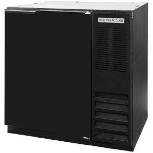 Beverage-Air BB36HC-1-B-WINE 36" Black Underbar Height Solid Door Back Bar Wine Refrigerator