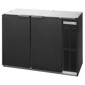 Beverage-Air BB48HC-1-B-WINE 48" Black Underbar Height Solid Door Back Bar Wine Refrigerator