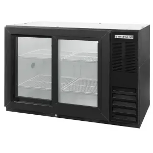 Beverage-Air BB48HC-1-GS-B-WINE 48" Black Underbar Height Sliding Glass Door Back Bar Wine Refrigerator