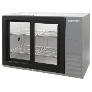Beverage-Air BB48HC-1-GS-S-WINE 48" Stainless Steel Underbar Height Sliding Glass Door Back Bar Wine Refrigerator