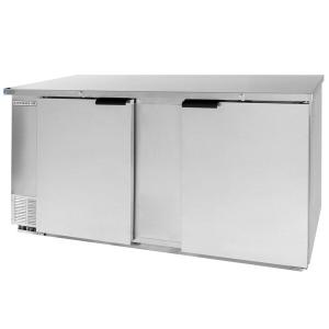 Beverage-Air BB68HC-1-S-WINE 68" Stainless Steel Counter Height Solid Door Back Bar Wine Refrigerator