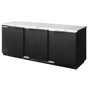 Beverage-Air BB72HC-1-B-WINE 72" Black Underbar Height Solid Door Back Bar Wine Refrigerator