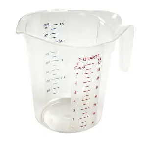Winco PMCP-200 2 qt Measuring Cup - Polycarbonate, Clear