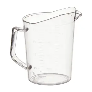Winco PMU-100 1 qt Measuring Cup - Polycarbonate, Clear