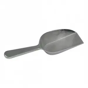 Winco ASFB-4 4 oz Flat Bottom Scoop, Aluminum