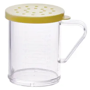 Winco PDG-10Y 10 oz Shaker/Dredge w/ Handle, Polycarbonate