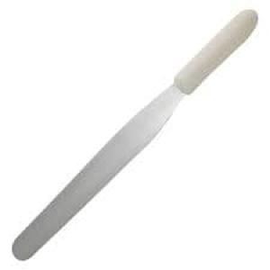 Winco TWPS-9 10" Decorating & Icing Spatula w/ White Plastic Handle, Stainless Steel Blade