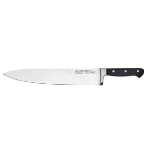 Winco KFP-120 12" Chef Knife, 1 Piece Full Tang, Forged Carbon Steel, POM Handle