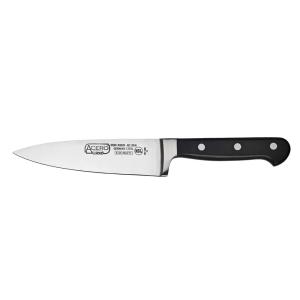 Winco KFP-60 6" Chef Knife, 1 Piece Full Tang, Forged Carbon Steel, POM Handle