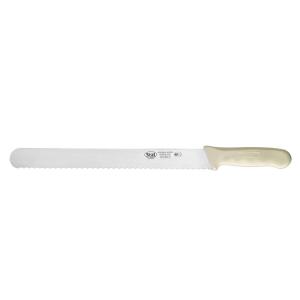 Winco KWP-121 12" Bread Knife w/ White Polypropylene Handle