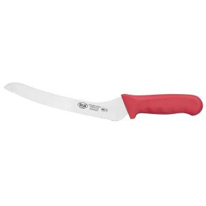 Winco KWP-92R 9" Bread Knife w/ High Carbon Steel Blade & Red Poly Handle